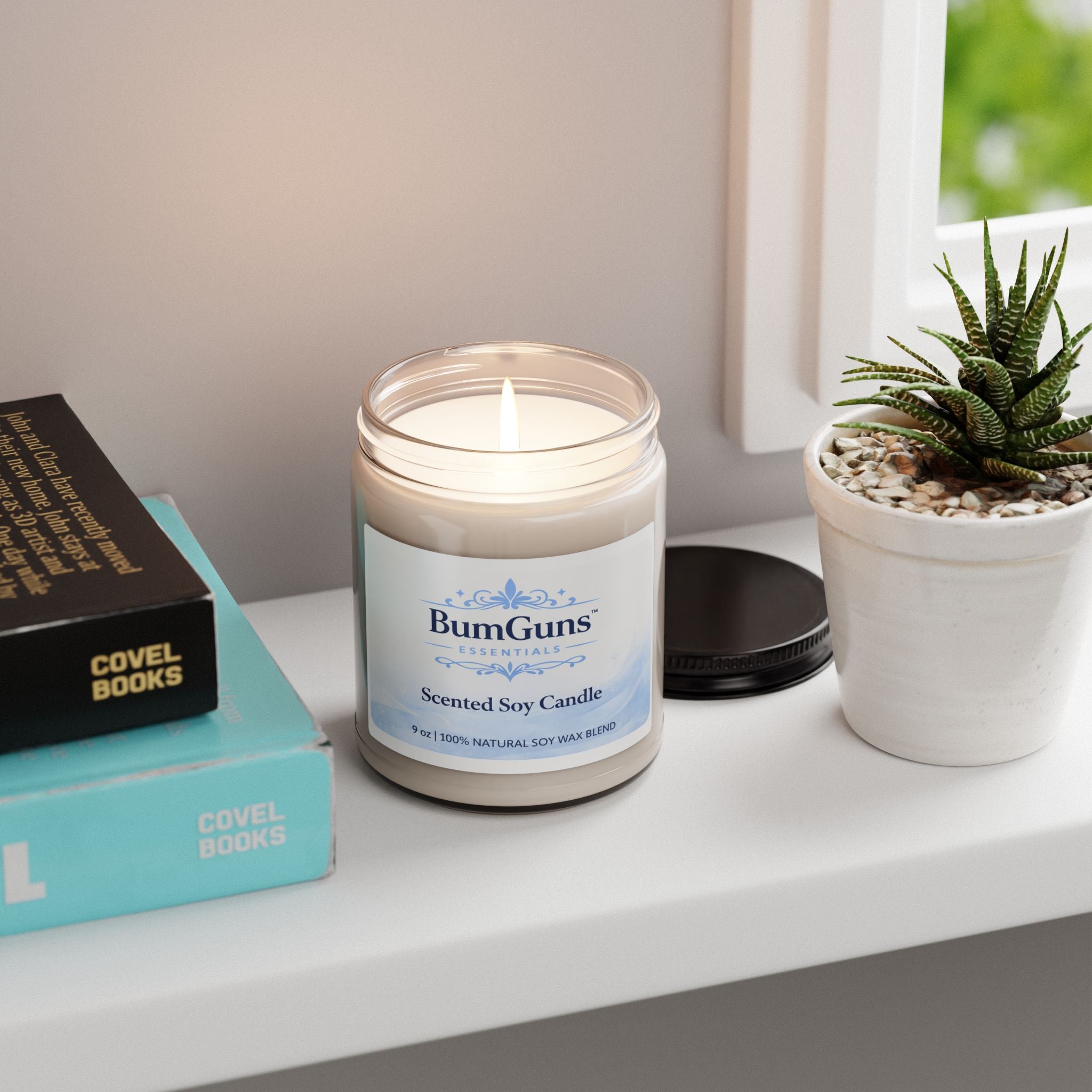 Scented Soy Candle 9oz — BumGuns Essentials Aromatherapy Jar