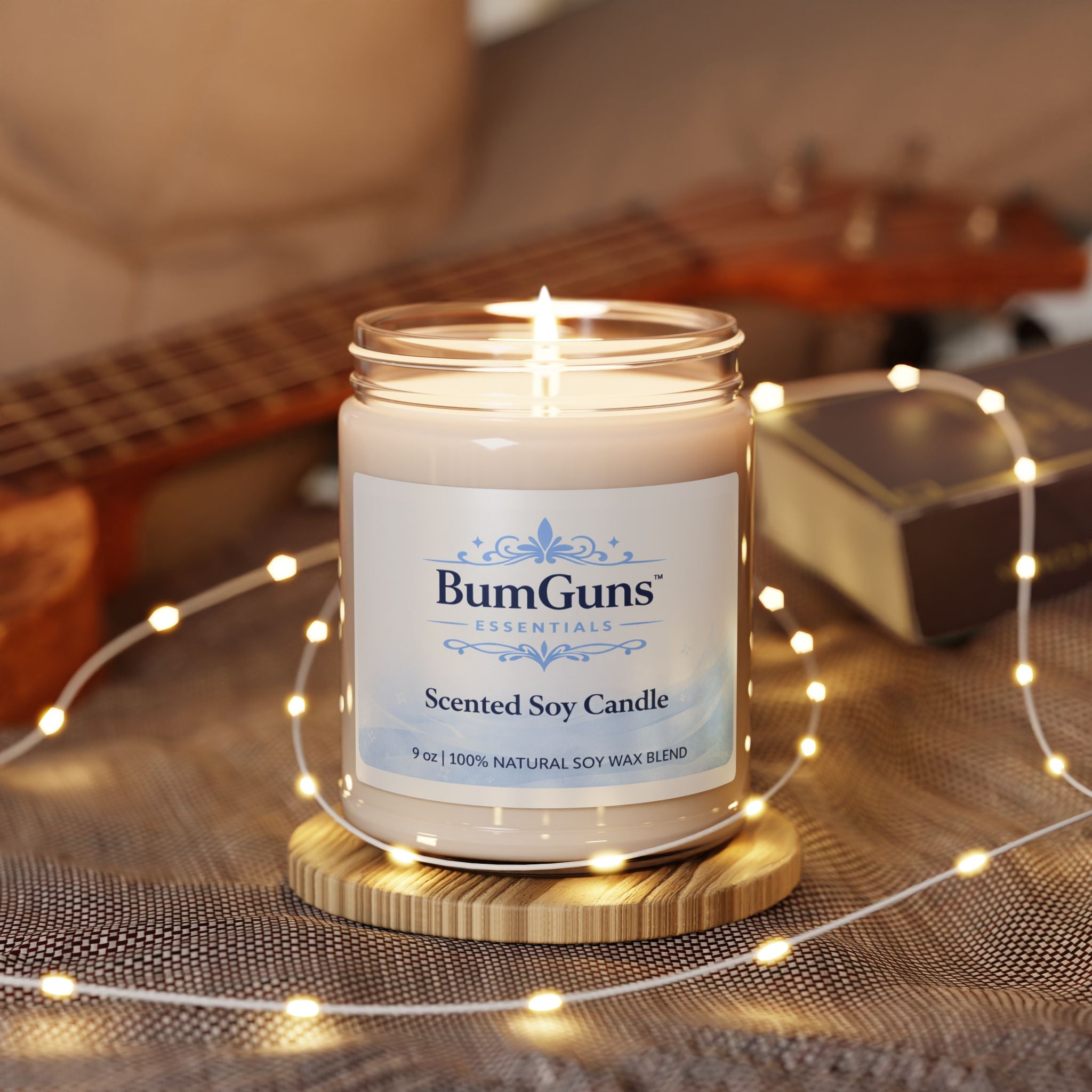 Scented Soy Candle 9oz — BumGuns Essentials Aromatherapy Jar