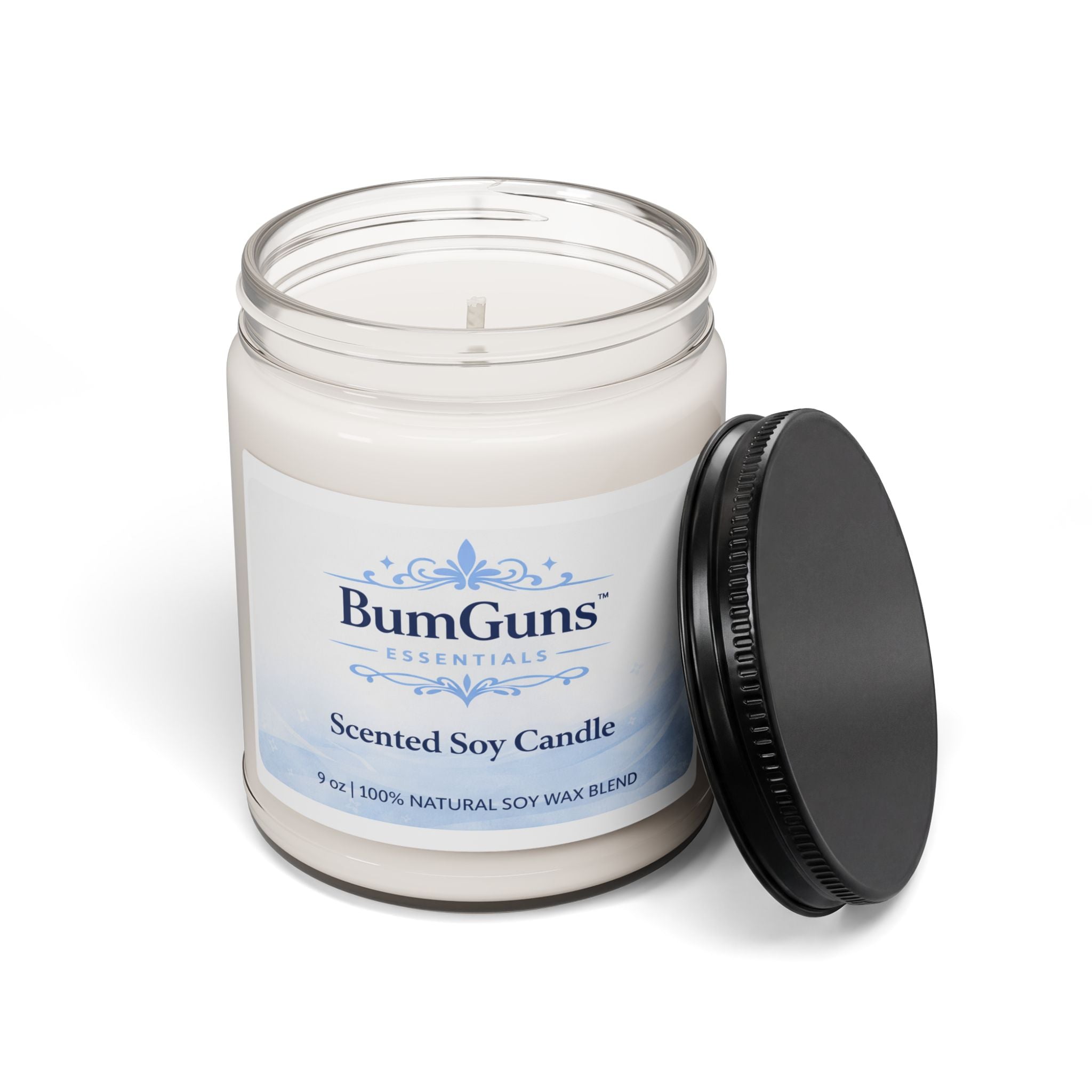 Scented Soy Candle 9oz — BumGuns Essentials Aromatherapy Jar