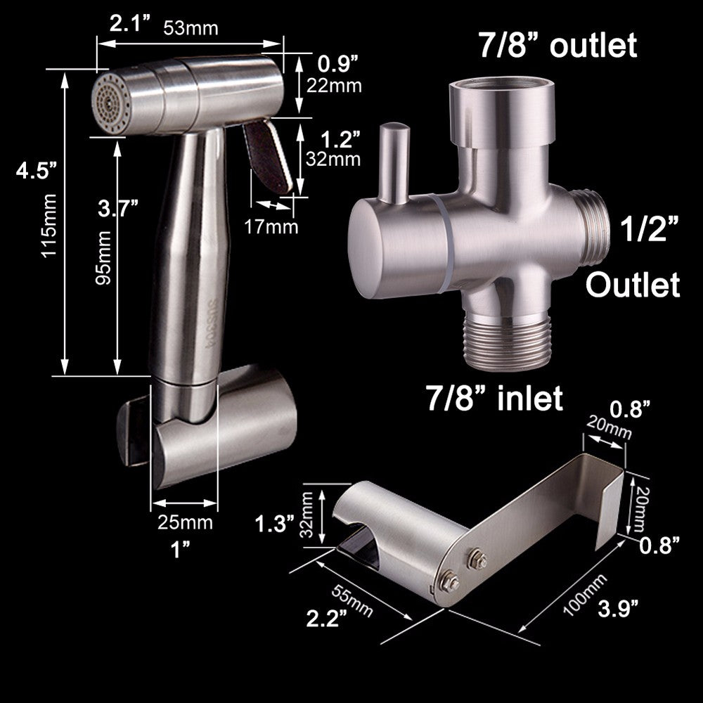 BumGuns™ Classic Sprayer — Brushed Nickel